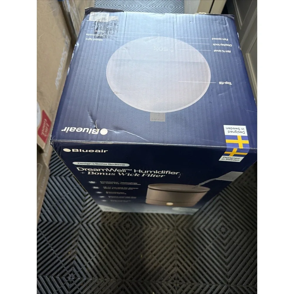 Blueair DreamWell Humidifier 48Hr Top Fill InvisibleMist  1 Gallon - Mood Light